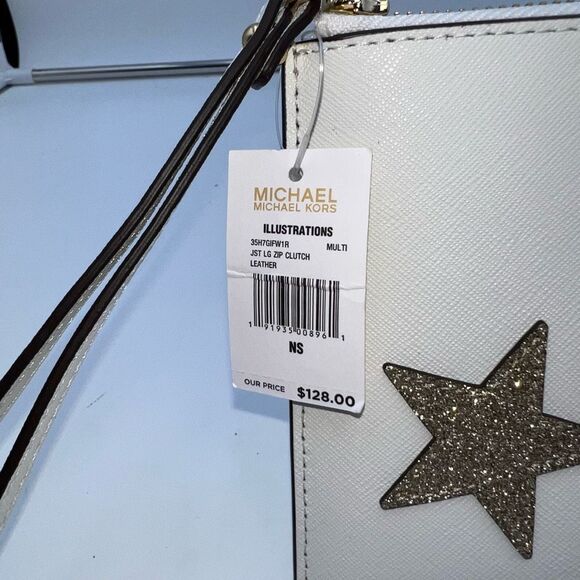 Michael Kors Illustrations NYC White Wristlet - Picture 4 of 10